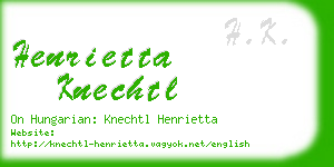 henrietta knechtl business card